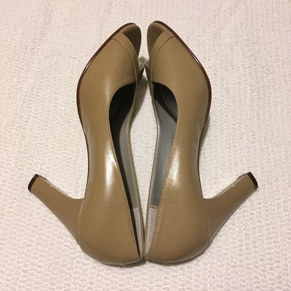 EUC Vintage Sam & Libby Tan Peeptoe Heels-Like New!!! - Picture 6 of 8